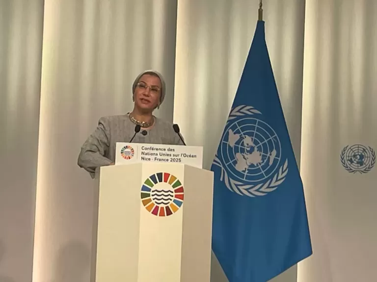 وزيرة البيئة تلقي كلمة مصر فى الجلسة العامة لمؤتمر الأمم المتحدة الثالث للمحيطات UNOC3