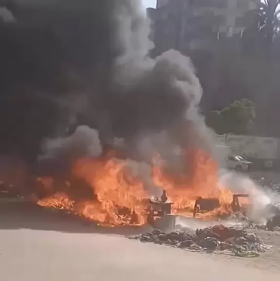 السيطرة على حريق محدود بجوار نادي منطي بشبرا الخيمة