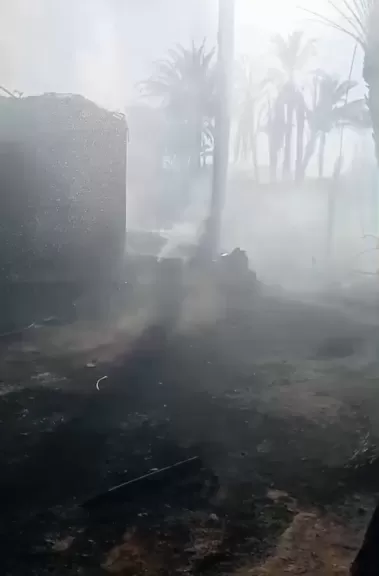نشوب حريق في مبنى حكومي وعدة منازل ومحول كهربائي في قنا