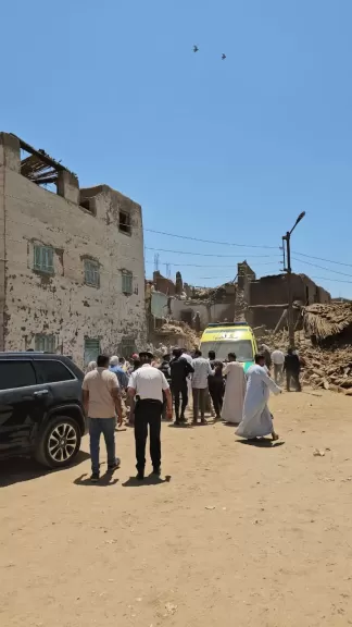 انتشال جثة فتاة من أسفل أنقاض منزل منهار في دندرة بقنا