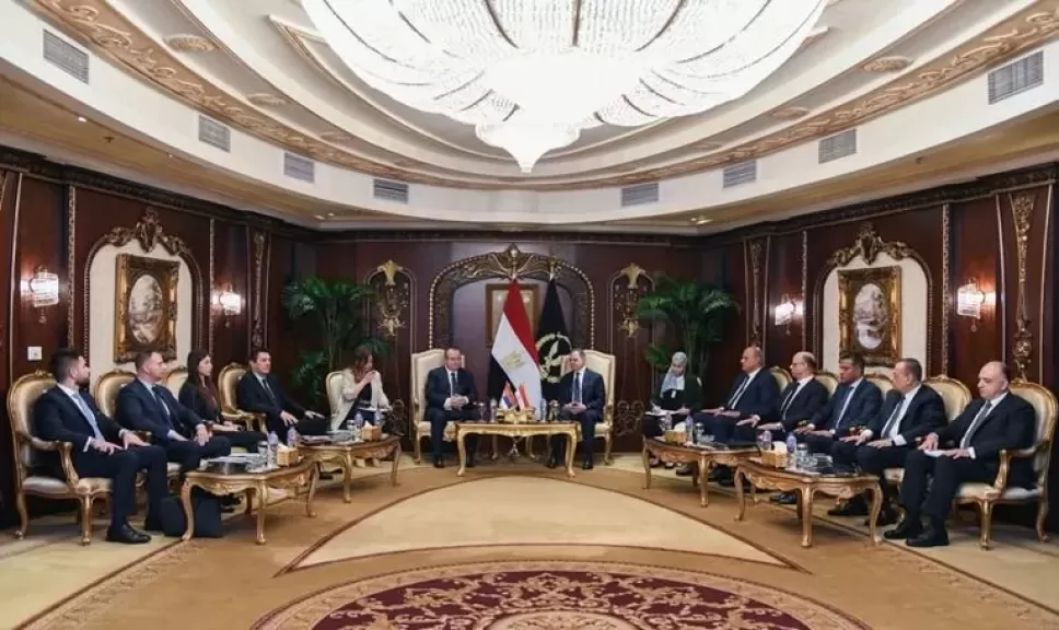 وزير الداخلية ونظيره الصربى