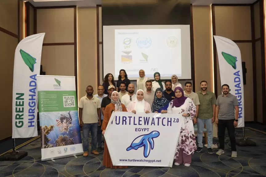 تدريب الباحثين الجدد بالمحميات على رصد السلاحف البحرية بالتعاون مع مشروع الغردقة خضراء