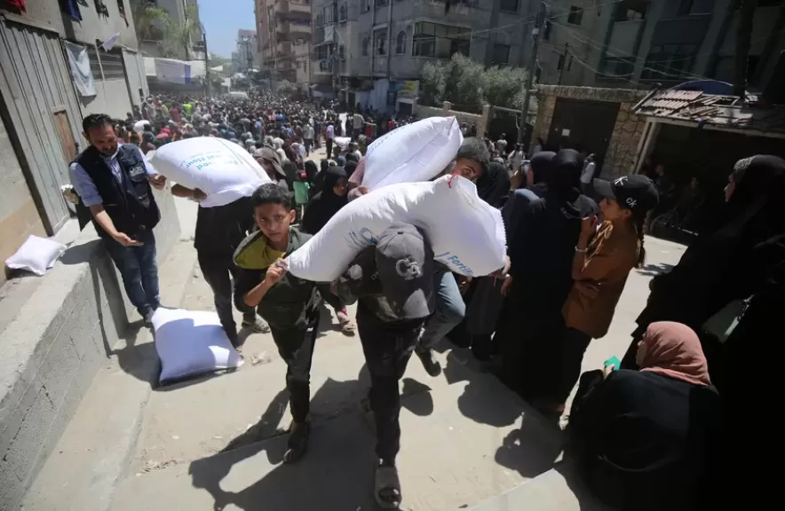 صورة للمساعدات الامريكية لغزة