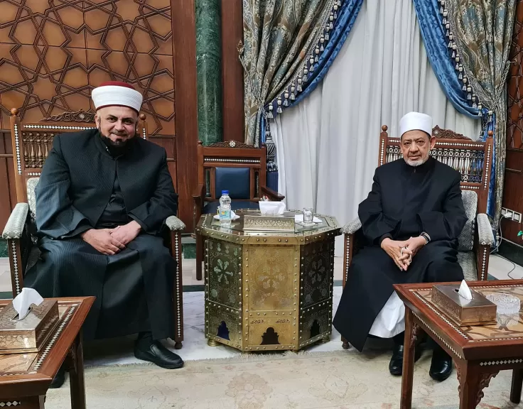 الشيخ محمد الهادي مصطفى السعافين مع شيخ الأزهر