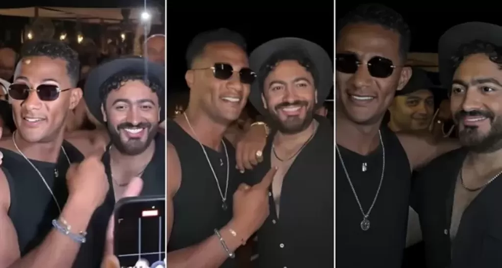 ”أهو نمبر وان” ... تامر حسني يحتفل مع محمد رمضان بألبومه الجديد في الساحل الشمالي