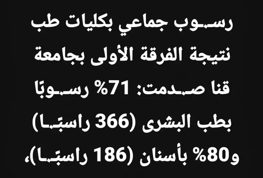 لجان الغش بالثانوية... جدل على السوشيال ميديا بعد تداول منشورات برسوب 71% من طلاب أولى طب قنا