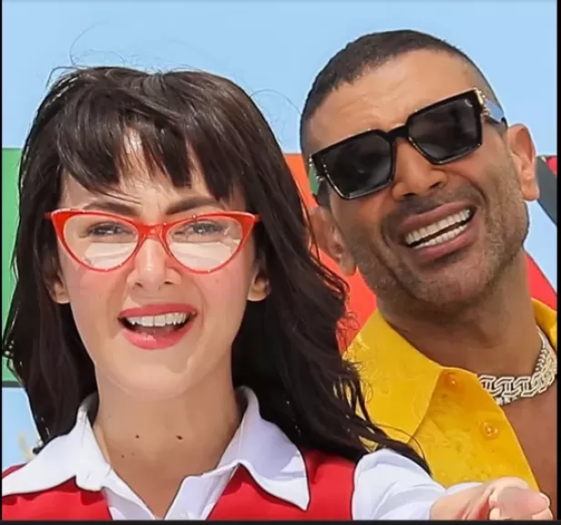 دنيا سمير غانم تكشف عن برومو أغنية ”أشرار” مع أحمد سعد من فيلم ”روكي الغلابة”
