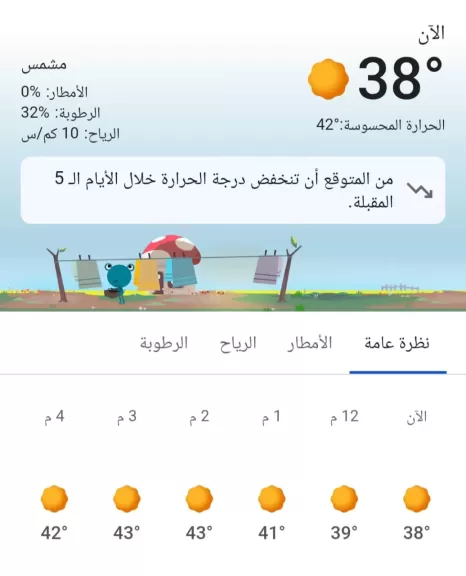 اليوم الأكثر حاراً على محافظة كفرالشيخ ودرجة الحرارة تقترب من الـ43 درجة مئوية