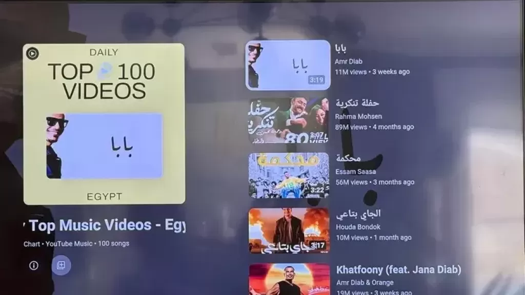 عادل حقي يعلن تصدر ”بابا ” بقائمة أفضل ١٠٠ فيديو يوميً على  موقع ”يوتيوب”