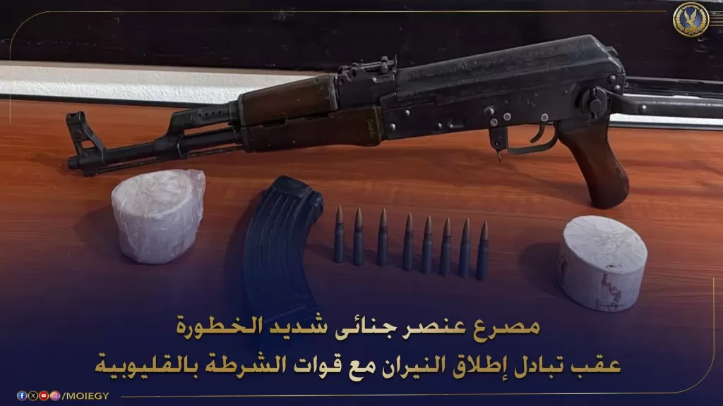 بعد مطادرة بالأسلحة النارية.. ضبط عنصر شديد الخطورة بقبضة مباحث القليوبية