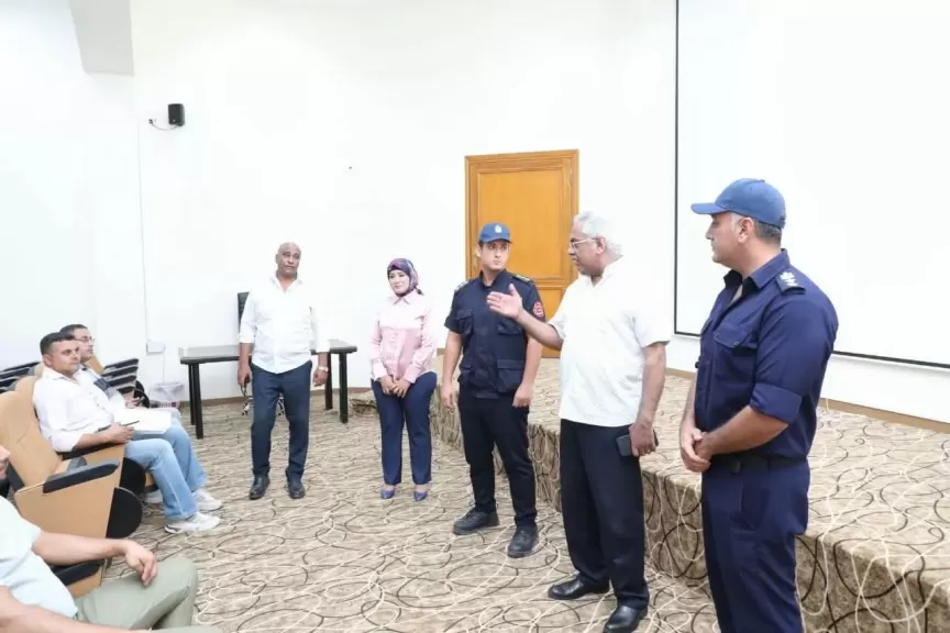 سكرتير عام البحر الأحمر يشهد فعاليات دورة تدريبية عن الحماية المدنية