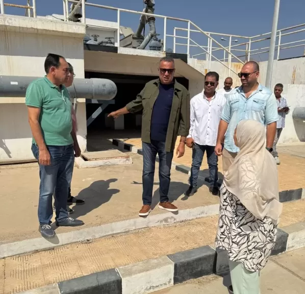 خالد مبارك : يتفقد محطة المعالجة والغابة الشجرية بدهب