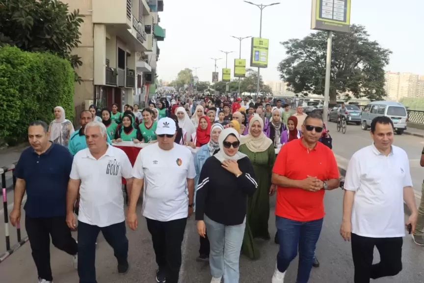 نائب المحافظ تنوب عنه في ماراثون ”يلا نجري ونمشي” احتفالاً بيوم الرياضة المصرية