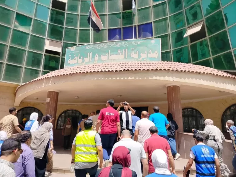 محاكاة إخلاء ناجحة بديوان ”الشباب والرياضة” بالغربية ضمن استعدادات ”صقر 156” لمواجهة الأزمات