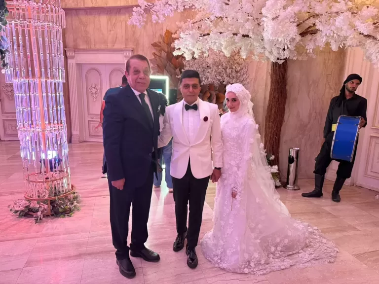 «شرشر» يهنئ المهندس وليد حجاج والمستشار أسامة بده بزفاف المهندس مهند والدكتورة روان