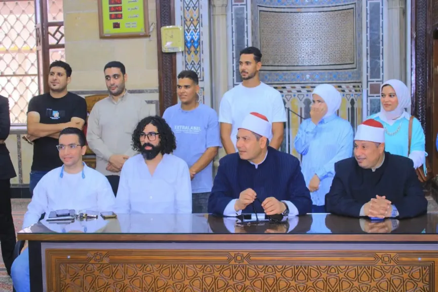 ”أوقاف الغربية” تطلق أولى صور التعاون مع اتحاد ”بشبابها” من المسجد الأحمدي بطنطا