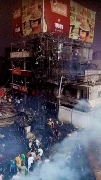 ننشر أسماء مصابى حريق عدد من المحال والباكيات بشبرا الخيمة