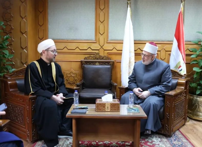 وكيل الأزهر يستقبل مفتي موسكو ويتفقان على تدريب أئمة روسيا في أكاديمية الأزهر لتدريب الأئمة