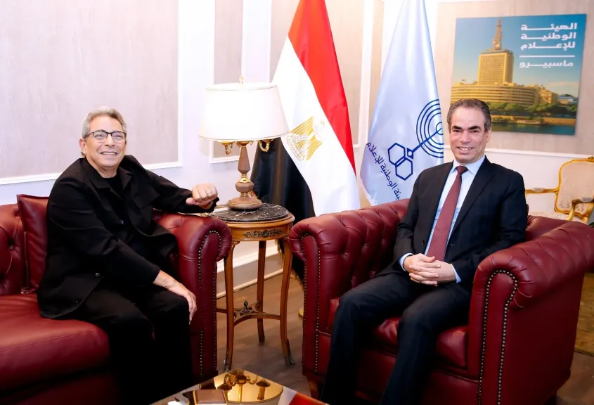 الإعلامي محمود سعد يزور ماسبيرو بعد غياب 14 عام