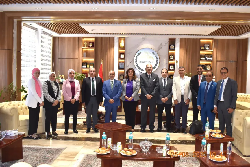 جامعة مدينة السادات تستضيف لجنة تحكيم جوائز التميز الداخلية ضمن جائزة مصر للتميز الحكومي