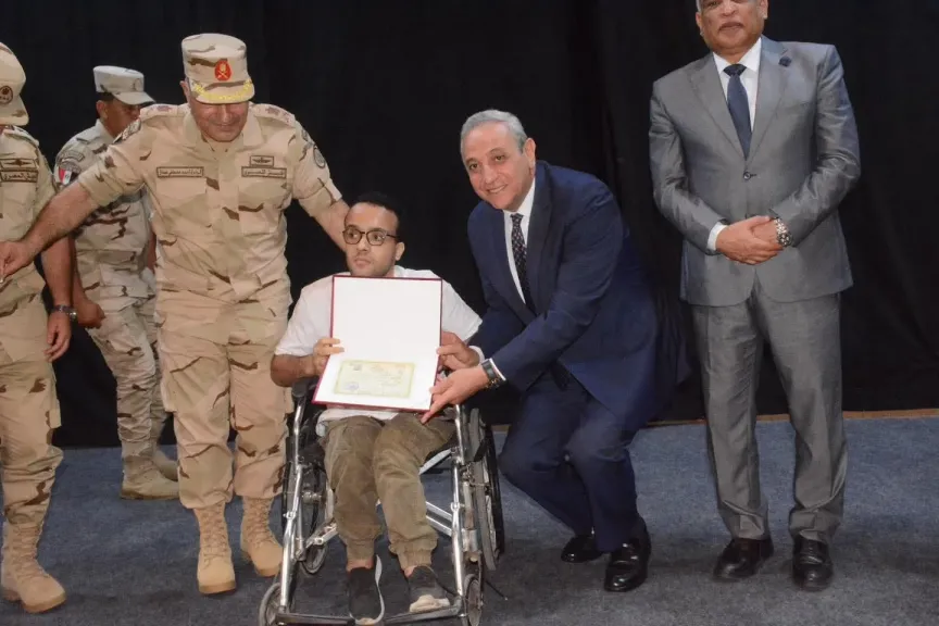 احتفالية بجامعة طنطا لتكريم ذوي الهمم وكبار السن وتسليمهم شهادات الإعفاء التجنيدية