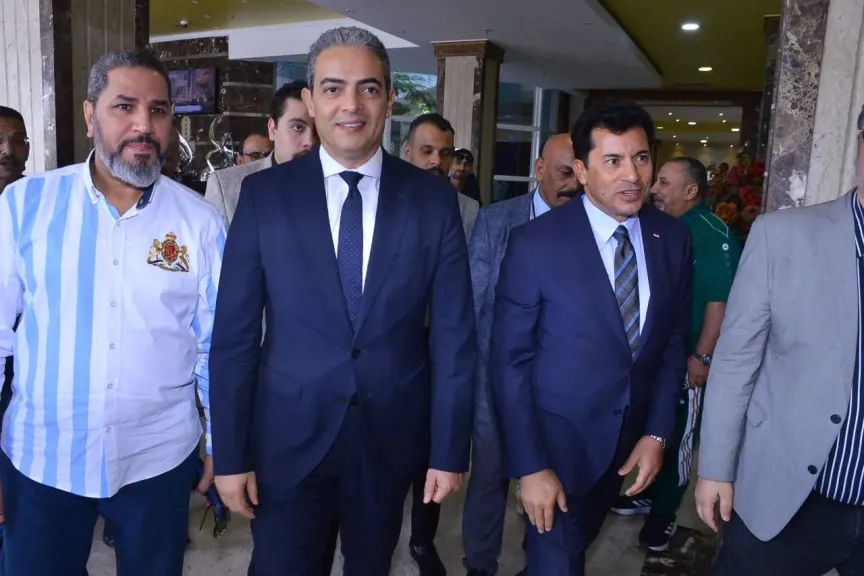 ”صبحي” و”سعده” يقدمان نموذجًا للعمل  المؤسسي في المؤتمر الإعلامي لقانون الرياضة الجديد