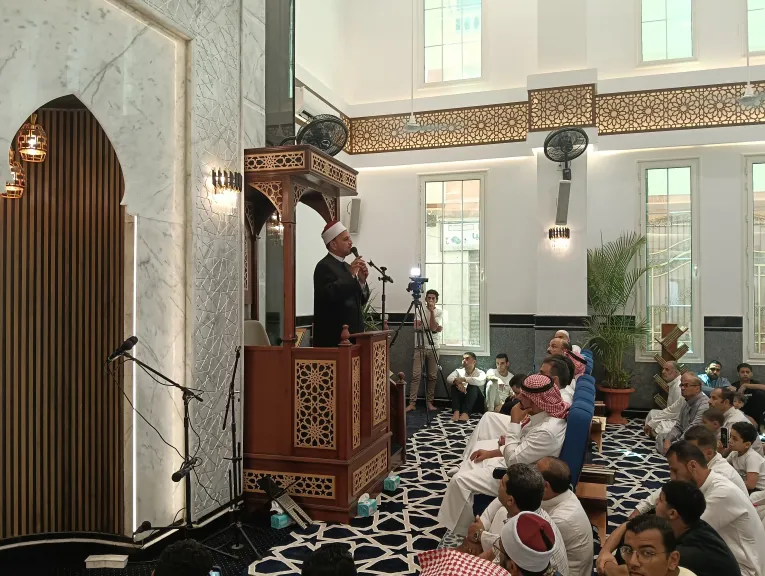 بالصور.. افتتاح مسجد مزروع بالباجور بعد انتهاء أعمال الصيانة والتطوير