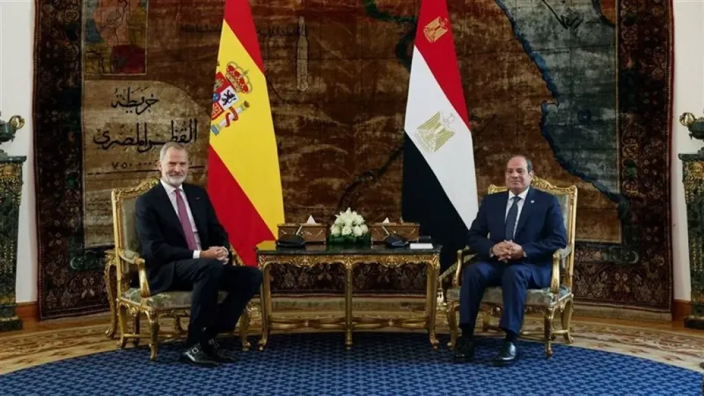 السيسي وملك إسبانيا يشددان على أهمية وقف إطلاق النار الفوري في غزة