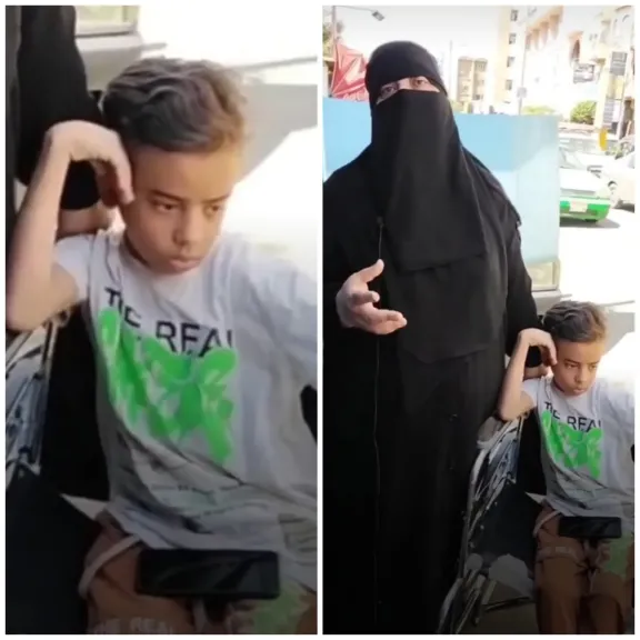 سيدة فلسطينية تستغيث لإنقاذ حياة طفلها المريض بالكلى في المنوفية