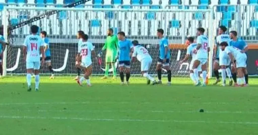 الزمالك يتقدم على غزل المحلة بهدف نظيف في الشوط الأول