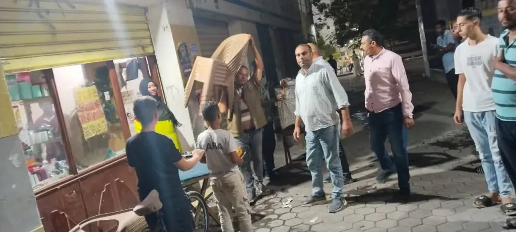 حملات مكبرة ليلية ونهارية بالعبور لإزالة الإشغالات واستعادة المظهر الحضاري للمدينة