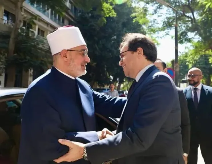 أحمد فؤاد هنو وزير الثقافة مع  فضيلة الدكتور نظير محمد عياد مفتي الجمهورية