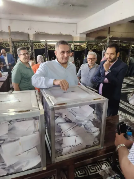 وكيل «صحة كفر الشيخ» يشارك في انتخابات التجديد النصفي لنقابة الأطباء