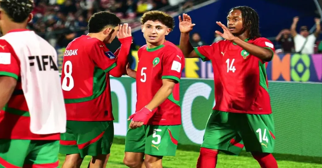 المغرب يتأهل للمرة الثانية فى تاريخه لنصف نهائي كأس العالم للشباب
