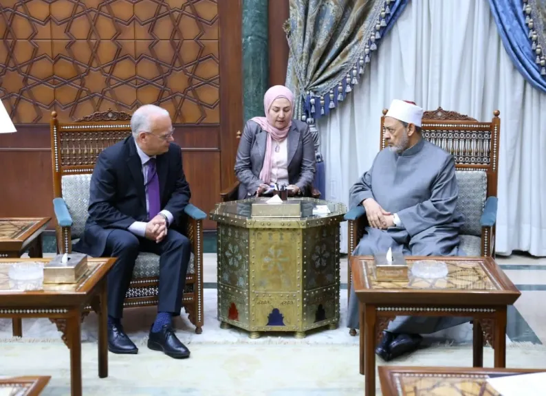 شيخ الأزهر يستقبل السفير السويدي لدى مصر