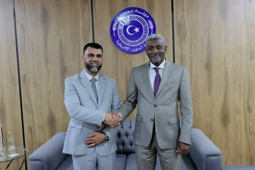 وزير الشؤون الأفريقية الليبي يلتقي رئيس الهيئة العامة للمسرح والخيالة والفنون