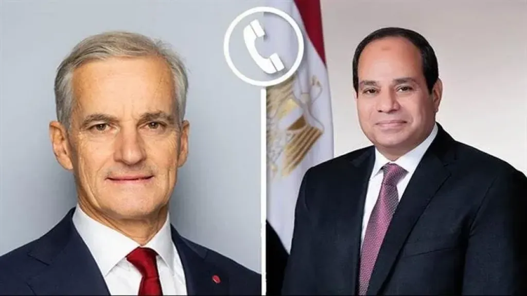 الرئيس السيسي ورئيس وزراء النرويج يؤكدان أهمية التنفيذ الكامل لبنود «اتفاق شرم الشيخ» لوقف الحرب
