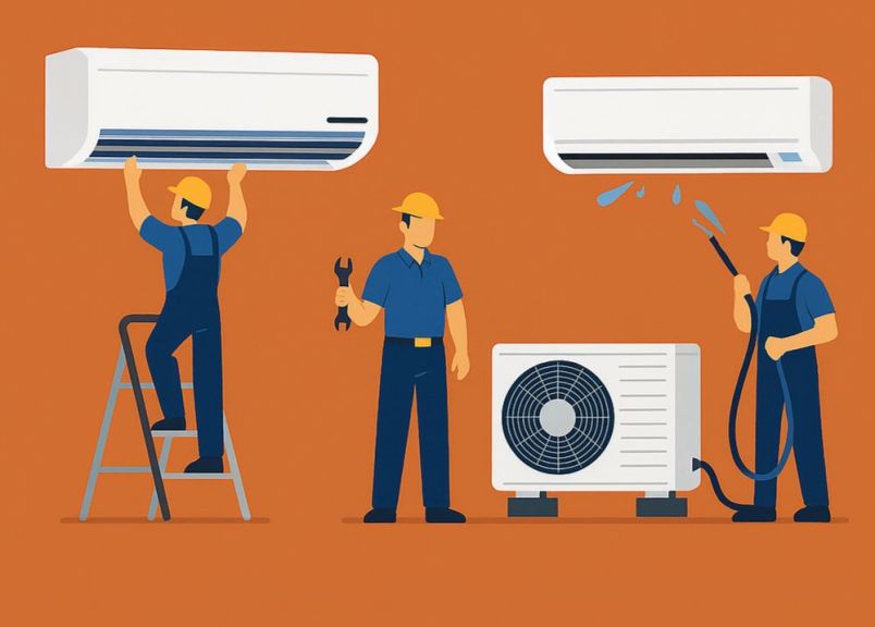 كيف تختار بين فك وتركيب وصيانة وتنظيف المكيفات في المدن الحارة؟