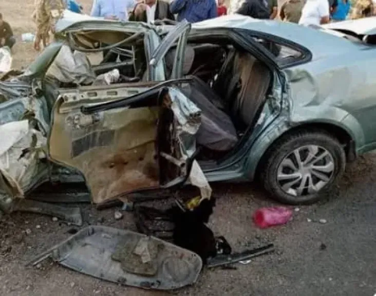 وفاة 3 طلاب في حادث مروع بطريق بيلا  الكراكات بكفر الشيخ