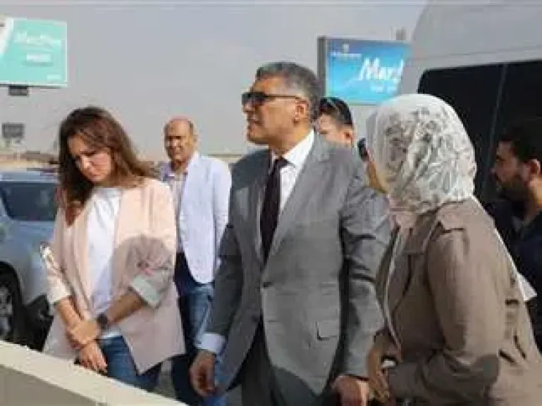 محافظ الجيزة خلال تفقده أعمال التطوير