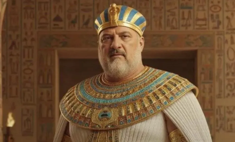 خالد الصاوي في هيئة فرعونية احتفالًا بالمتحف المصري الكبير