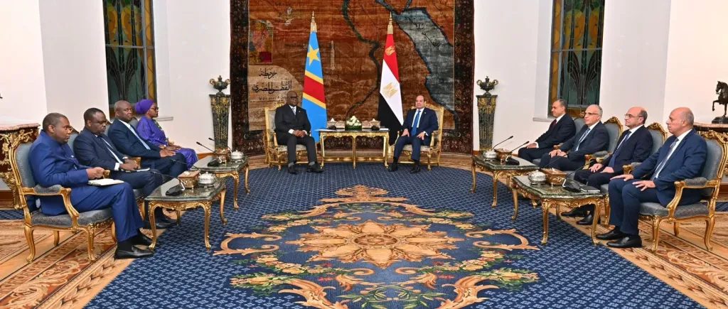 الرئيس عبد الفتاح السيسي يستقبل الرئيس فيليكس تشيسيكيدي رئيس جمهورية الكونجو الديمقراطية الرئيس عبد الفتاح السيسي يستقبل الرئيس فيليكس تشيسيكيدي رئيس جمهورية الكونجو الديمقراطية
