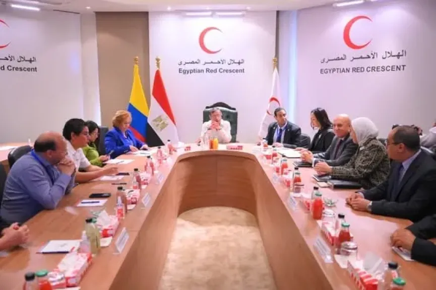 الهلال الأحمر المصري دفع بـ 62 قافلة منذ 27 يوليو الماضي وحتى... الهلال الأحمر المصري دفع بـ 62 قافلة منذ 27 يوليو الماضي وحتى الآن