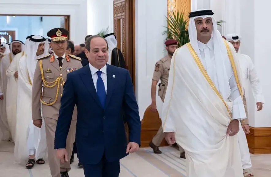 الرئيس السيسي والشيخ تميم امير قطر