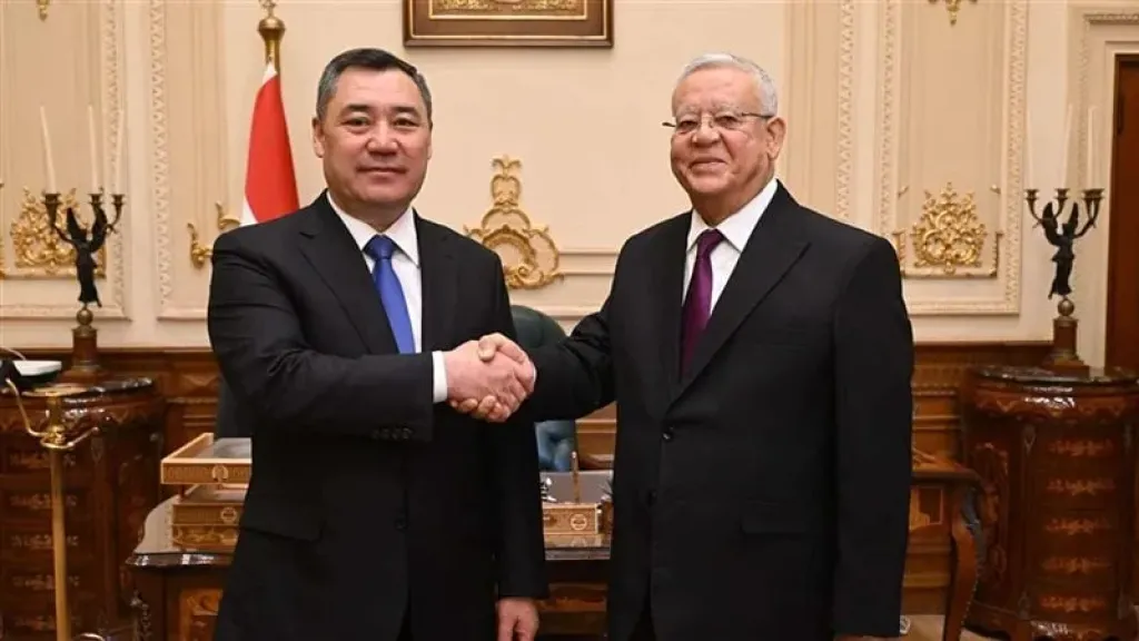استقبال رئيس مجلس النواب لرئيس قرغيزيا في القاهرة