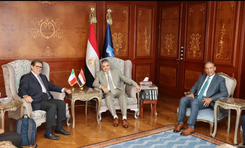 ربيع يلتقي المبعوث الإيطالي لمشروع الممر الاقتصادي الهند _الشرق الأوسط_ أوروبا ”IMEC” لبحث سبل التعاون المشترك