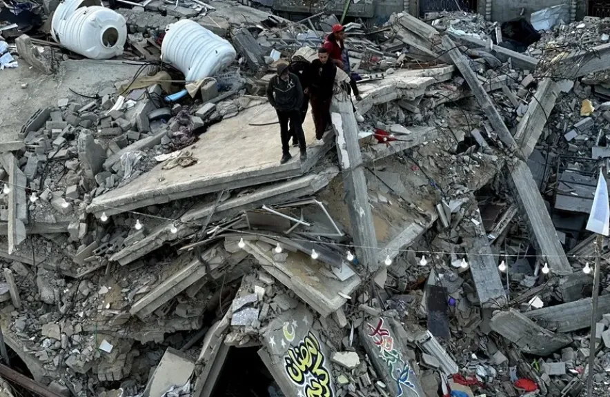 جانب من الدمار في رفح