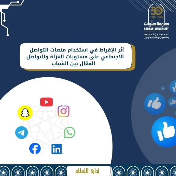 جامعة حلوان تطلق مسابقة بحثية حول «تأثير السوشيال ميديا على الشباب»