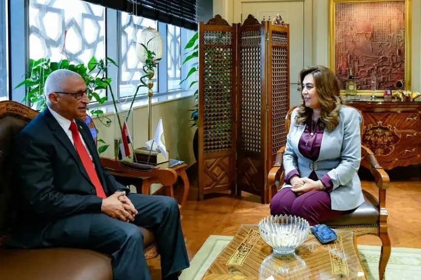 منال عوض تبحث مع محافظ شمال سيناء الموقف التنفيذي للمشروعات التنموية والخدمية