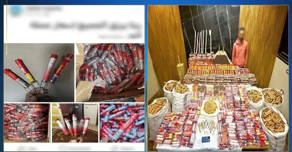 تصنيع وتخزين في قلب قليوب.. ضبط عاطل بحوزته 1260 ألف قطعة ألعاب نارية جاهزة للبيع